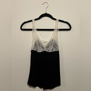 Black and lace top
